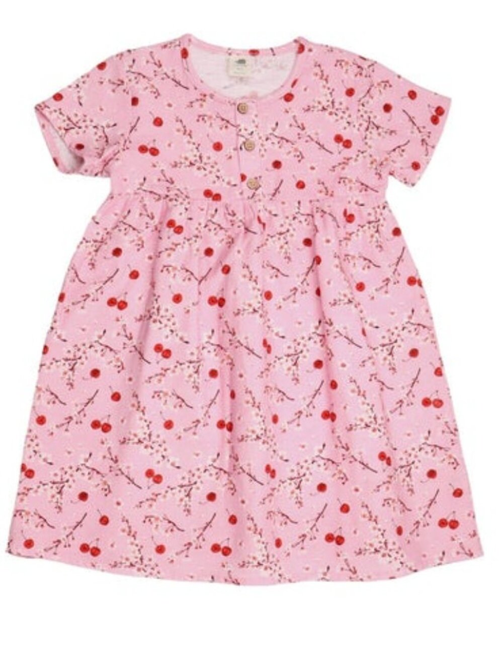 WALKIDDY NWT 2T Cherry Blossoms Dress 100% Organic cotton GOTS certified.